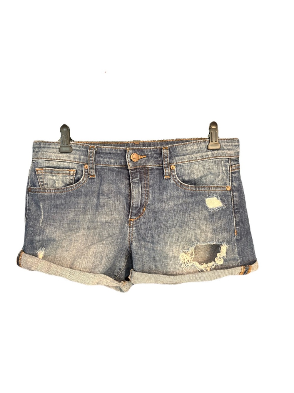 Joe’s Jeans Distressed Denim Shorts 27 Cuffed Boyfriend Y2K Festival Summer